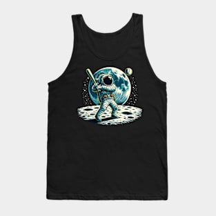 Baseball Novelty Astronaut Funny Baseball Tank Top